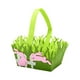 thumbnail image 1 of Canasto De Dulces De Huevo De Pascua Con Asa, Canastos De Juguetes De Tela No Tejida, Conejito Rosa, 1 of 3