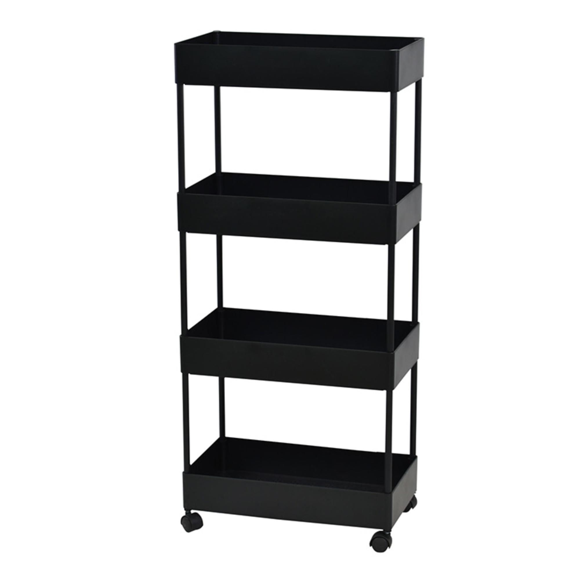 Mainstays - Carro Davey 4 Bandejas Negro 90X40 Cm