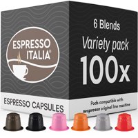Cápsulas De Café Espresso Italia, Paquete Variado De 100 Unidades Nespresso