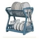 thumbnail image 1 of Escurridor de Platos 2 Niveles Plástico Azul Organizador, 1 of 2