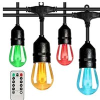 Leon Import - Guirnalda Led 10 Metros Panel Solar Multicolor