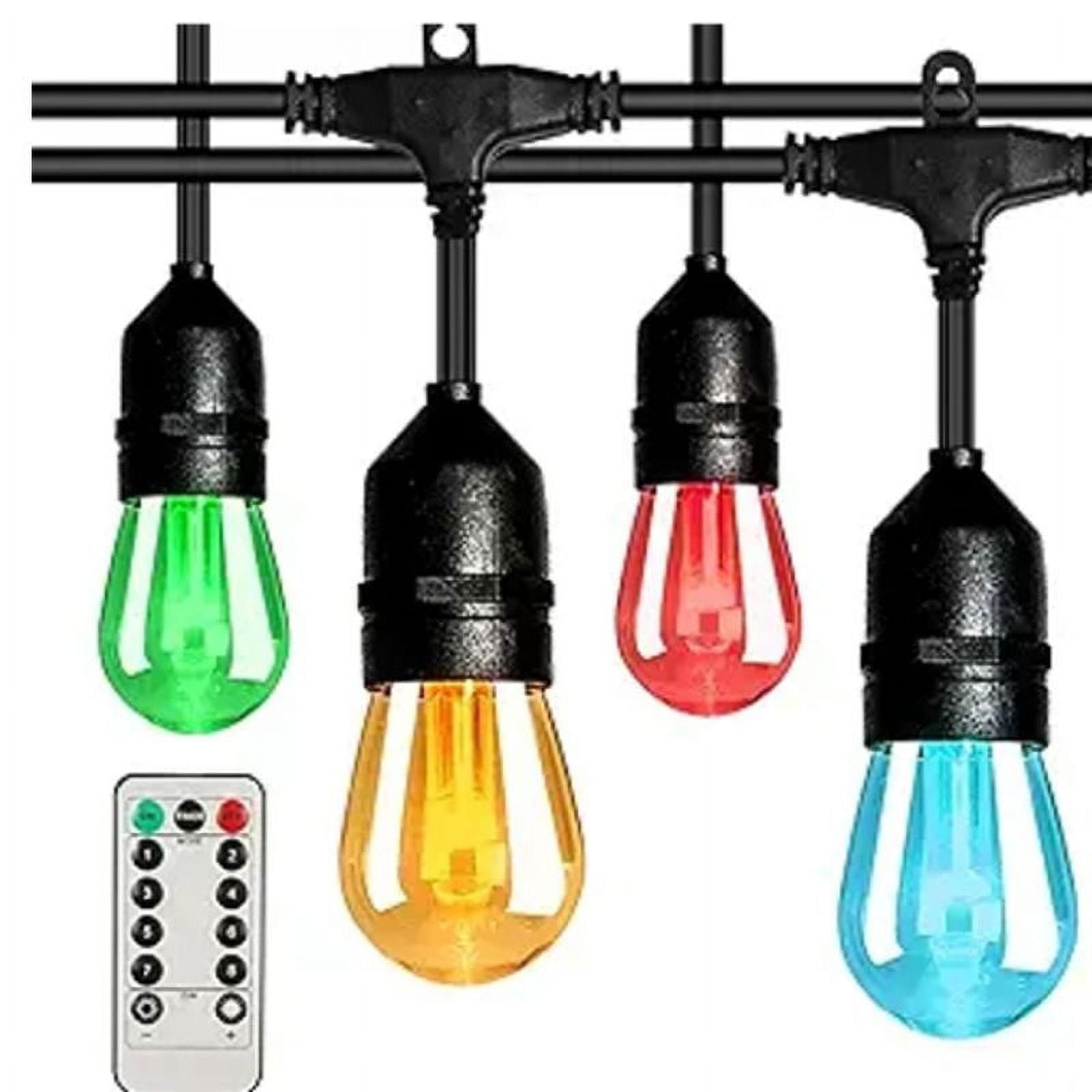 Leon Import - Guirnalda Led 10 Metros Panel Solar Multicolor