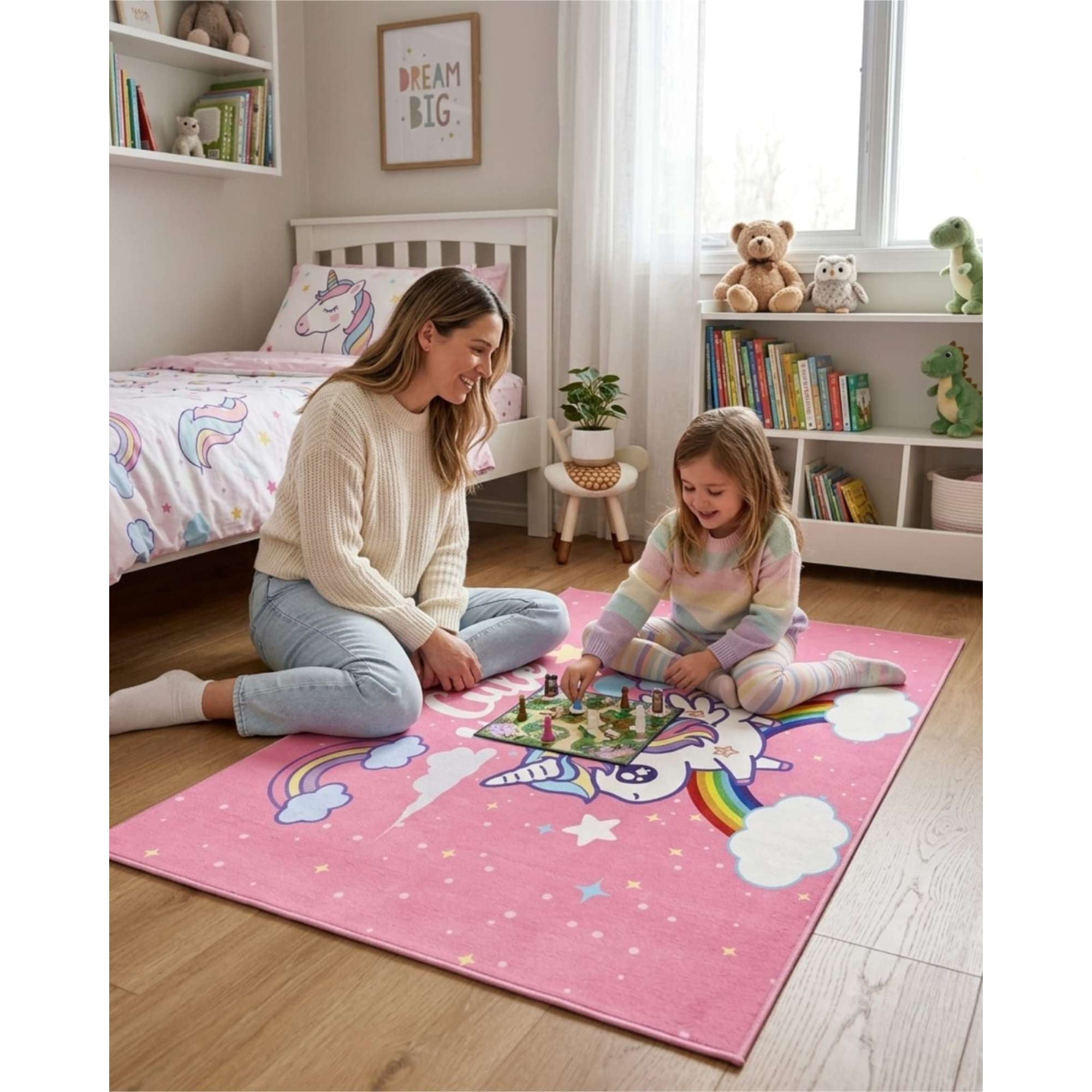 Mylhogar - Alfombra De Juegos Infantil Practica De 120x180cm