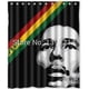 thumbnail image 1 of Cortina de ducha moderna Bob Marley, juego de cortina de baño con ganchos, tamaño 48 x 72 pulgadas, 1 of 3