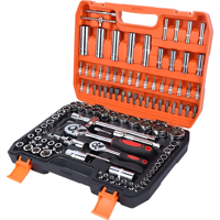 Genérico - Juego Caja Set Dados Cromo Vanadium Profesionales 108 Piezas Naranja