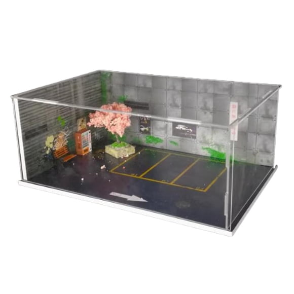 Diorama De Coche A Escala 1:64, Estacionamiento Para Figuras De Colección, Accesorios Con Funda Protectora.