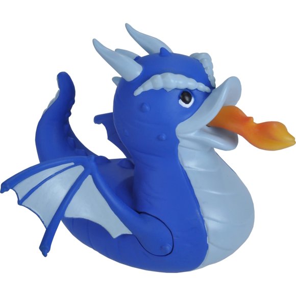 Juguete de baño para niños Rubber Duck Wild Republic Blue Dragon de 10 cm