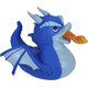 thumbnail image 1 of Juguete de baño para niños Rubber Duck Wild Republic Blue Dragon de 10 cm, 1 of 4