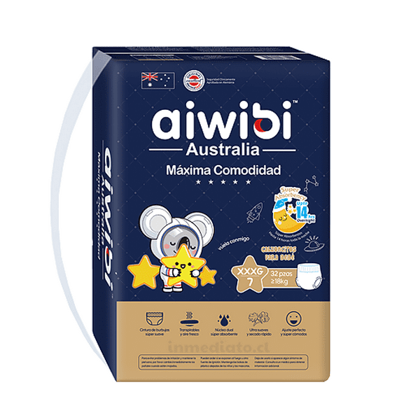 Pañales premium aiwibi pants 7 XXXG 32 U