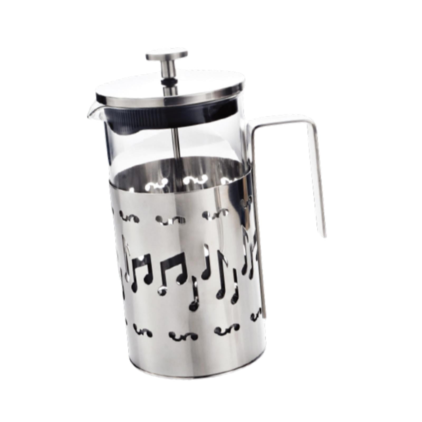 Magideal - Cafetera A Presión Francesa De Vidrio Resistente Al Calor, Jarra Portátil, Cafetera, Jarra, Prensa De Café De Acero Inoxidable Fácil De Limpiar 1000ml