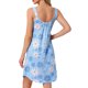 thumbnail image 3 of Vestido de dormir sin mangas con estampado floral para mujeres con bolsillos para ropa de noche cómoda y descanso, S Flores azules, 3 of 6