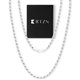 thumbnail image 1 of Collar RTZN Cadena de Cuerda Plateada 3 mm 56 cm Impermeable, 1 of 7