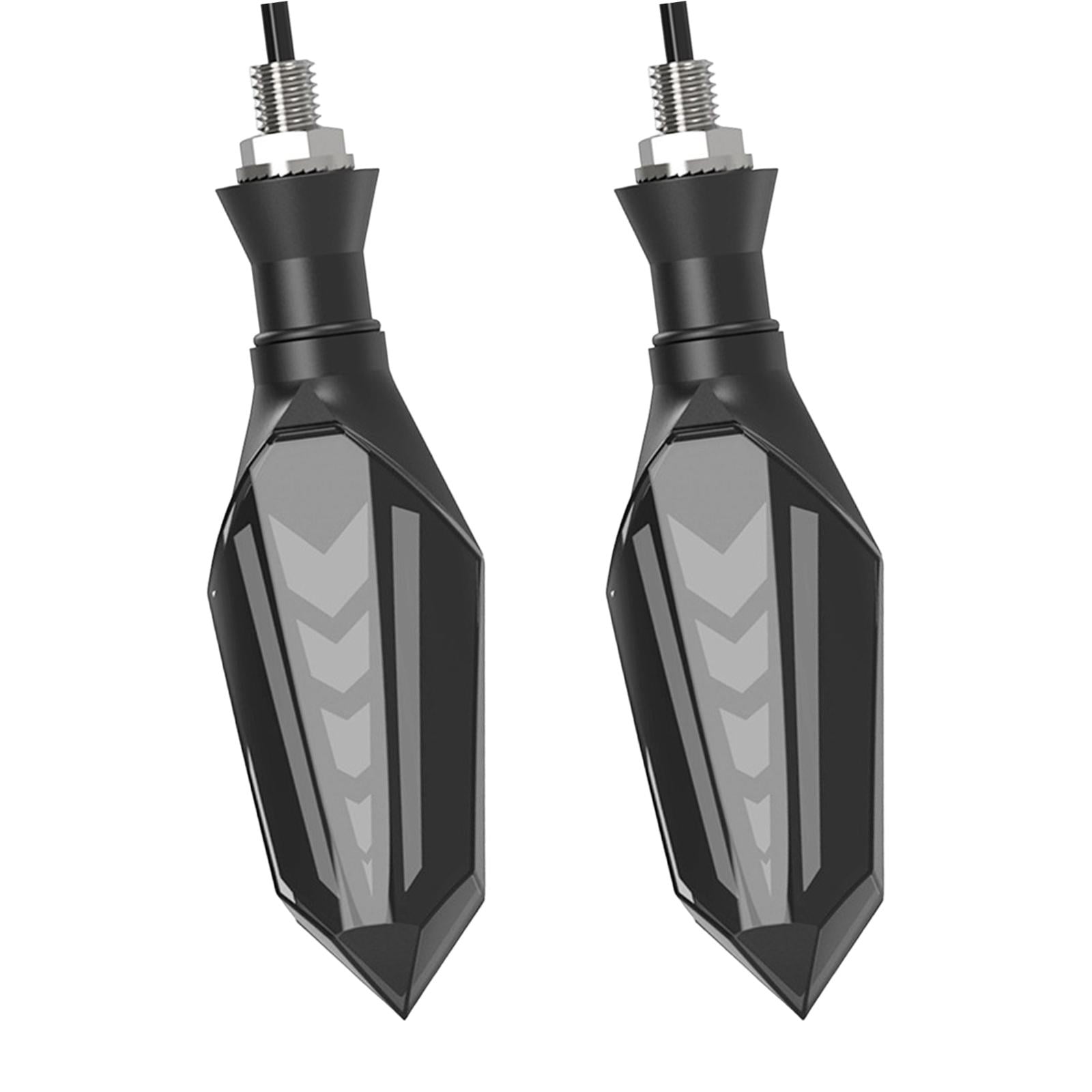 Ioensy - 2 Piezas Indicadores De Motocicleta Luces De Señal De Giro Bombillas Led 12v Azul Súper Brillante