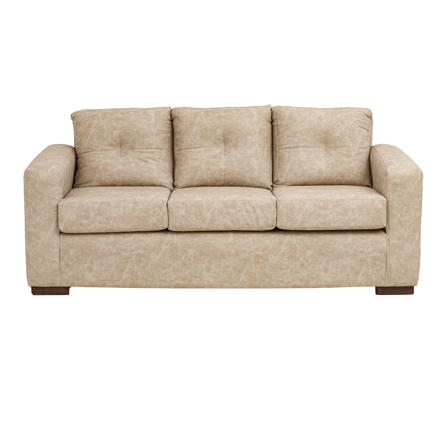 Muebles América - Sofá Franco 3 Cuerpos Cuero Auris Beige