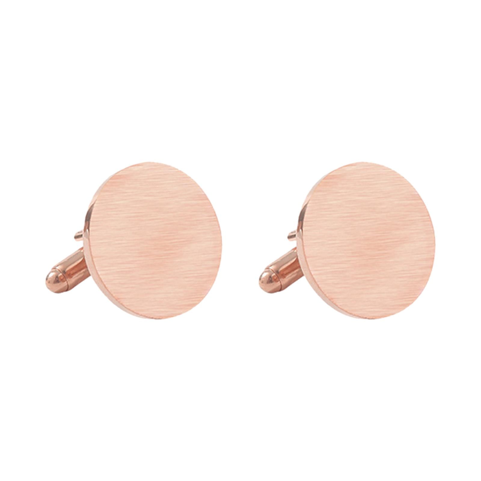 Ioensy - Gemelos Para Hombre, 2 Uds., Accesorio Para Camisa De Boda, Gemelos Para Camisa De Negocios, Oro Rosa