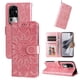 thumbnail image 2 of Funda tipo cartera FOXDOCK para OPPO Reno 10 5G , diseño girasol en relieve, cuero PU, cierre magnético, soporte y tarjetero, 2 of 5