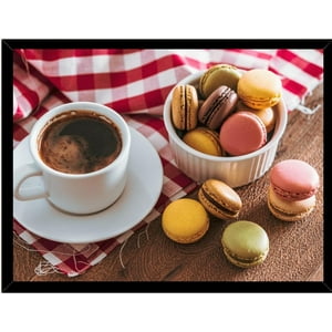 Genérico - Cuadro Decorativo Café Y Galletas Medidas 30X40 Cm