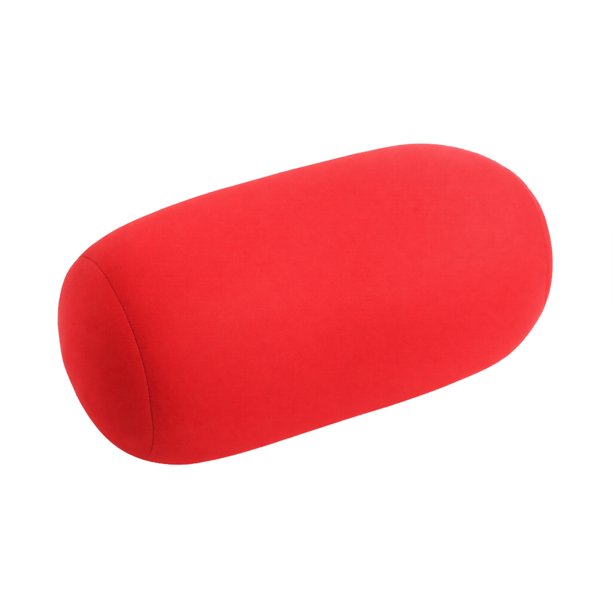REGALWOVEN Almohada de Soporte Lumbar Partículas de Espuma Soporte para la Espalda para Silla de Oficina Coche Viaje Rojo 11.8x6.3 pulgadas