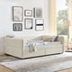 thumbnail image 3 of Daybed with Trundle Upholstered Tufted Sofa Bed, with Two Drawers, Queen Size, Boucle Fabric, Beige(88"x65.5"x29.5"), 3 of 3