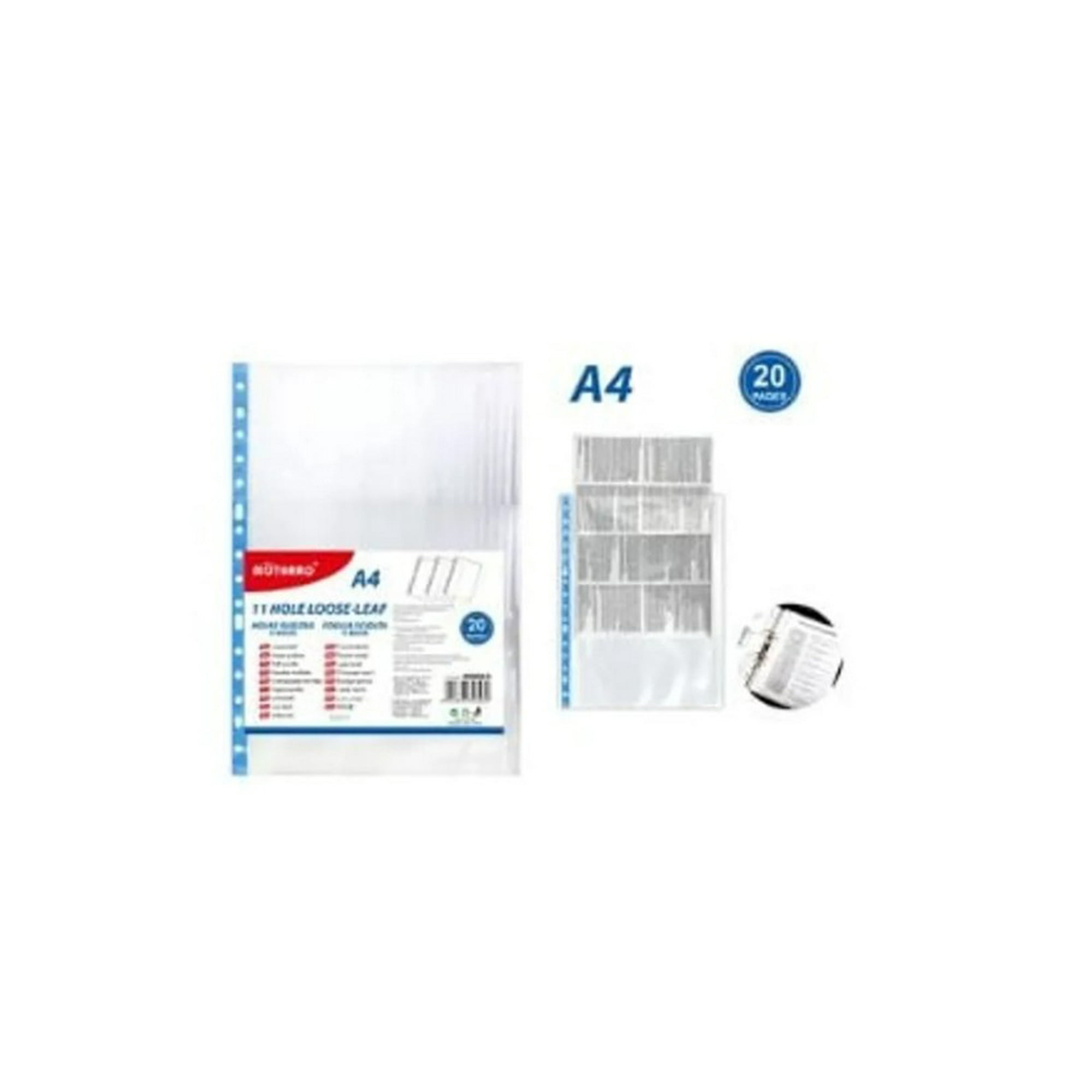 Genérico - Fundas En Hojas Sueltas Borde 20 Pcs Oficina