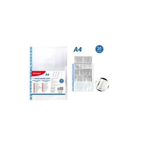 Genérico - Fundas En Hojas Sueltas Borde 20 Pcs Oficina