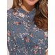thumbnail image 5 of INSPIRE CHIC Vestidos de Chifón para Mujer Fruncido Chic Floral Sin Mangas A-Line Mini Vestido S Gris Azul Flor, 5 of 6