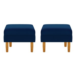 Bodevir - Set Pouf Sky 1C Felpa 04 Azul Marino