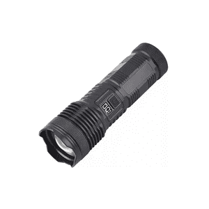 Genérico - Linterna Recargable Luz Led De Bolsillo Pantalla Lcd Irm Linterna Negro Luz Blanco