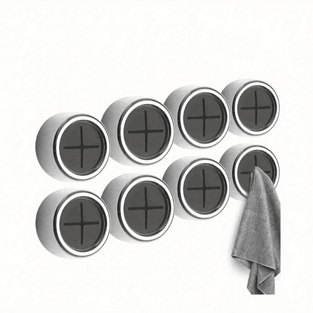 1/3/8pcs Kitchen Towel Holder, Self Adhesive Wall Dish Towel Hook, Round Wall Mount Towel Holder For Bathroom, Kitchen And Home, Wall, Cabinet, Garage, No Drilling Required