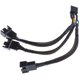 thumbnail image 2 of 15cm 4 Pin Y Splitter Computer PC Ventilador Cable De Alimentación 1 A 3 Manga Negra, 2 of 3