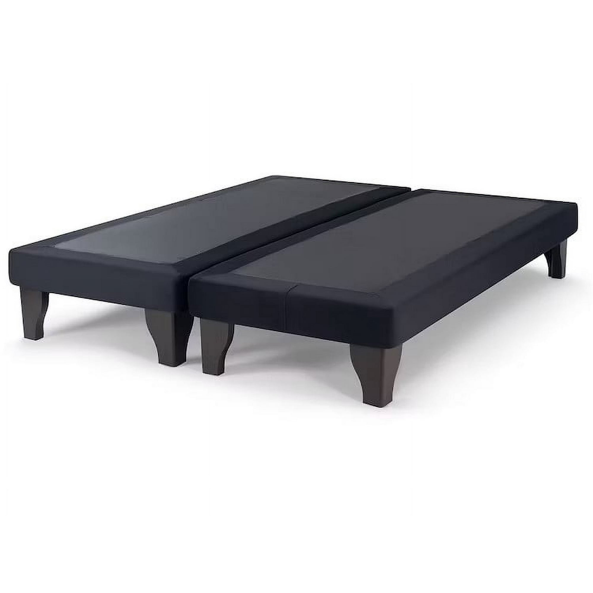 Base De Cama Europea King Felpa Negro