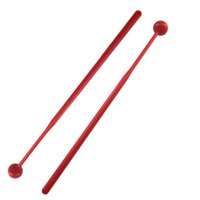 Bothyi - 2 Piezas De Palillos De Percusión De Tambor De Plástico De 30 Cm Para Woodblock Kids Energy Chime Red
