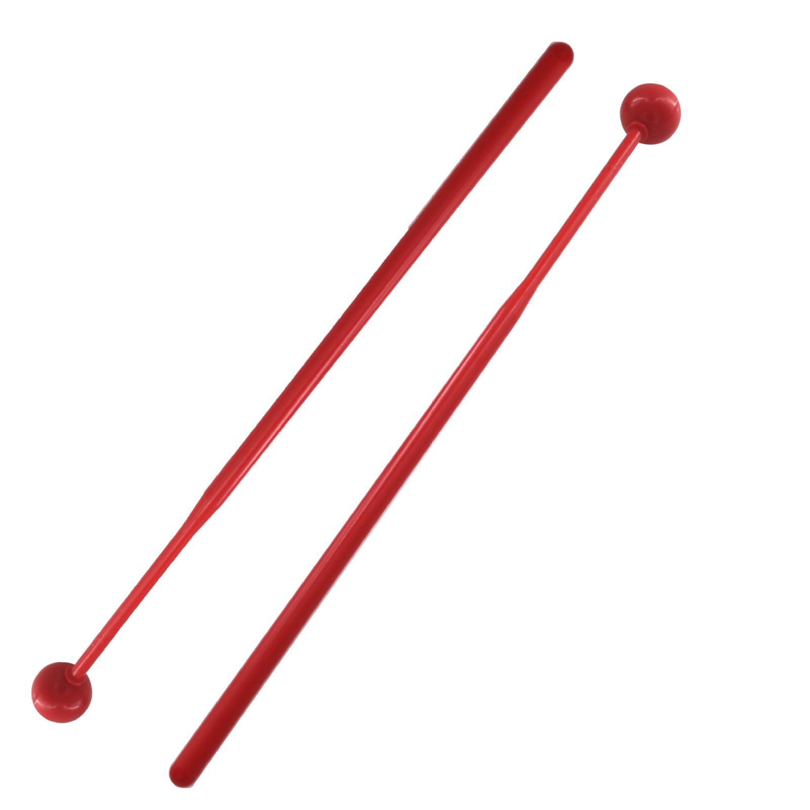Bothyi - 2 Piezas De Palillos De Percusión De Tambor De Plástico De 30 Cm Para Woodblock Kids Energy Chime Red