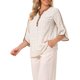 thumbnail image 4 of INSPIRE CHIC Camisas Florales para Mujer Camisa Abotonada de Manga 3/4 Henley Cuello en V Elegante Ajuste Suelto Blusa Casual Túnica S Beige, 4 of 6
