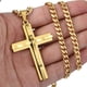 thumbnail image 2 of 1pc Punk Style Cross Pendant Necklace for Men - Retro Fashion Jewelry with Unique Design, 2 of 4