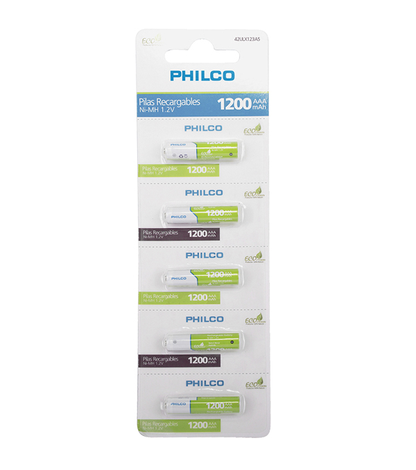 Philco - Pilas Pre Cargadas Blister 5 Pilas Aaa 1200 Mah