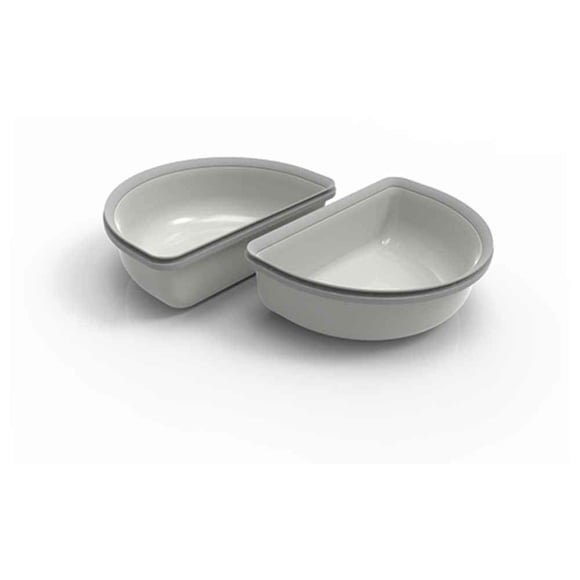 Bowl medio para mascotas SureFeed gris, paquete de 2