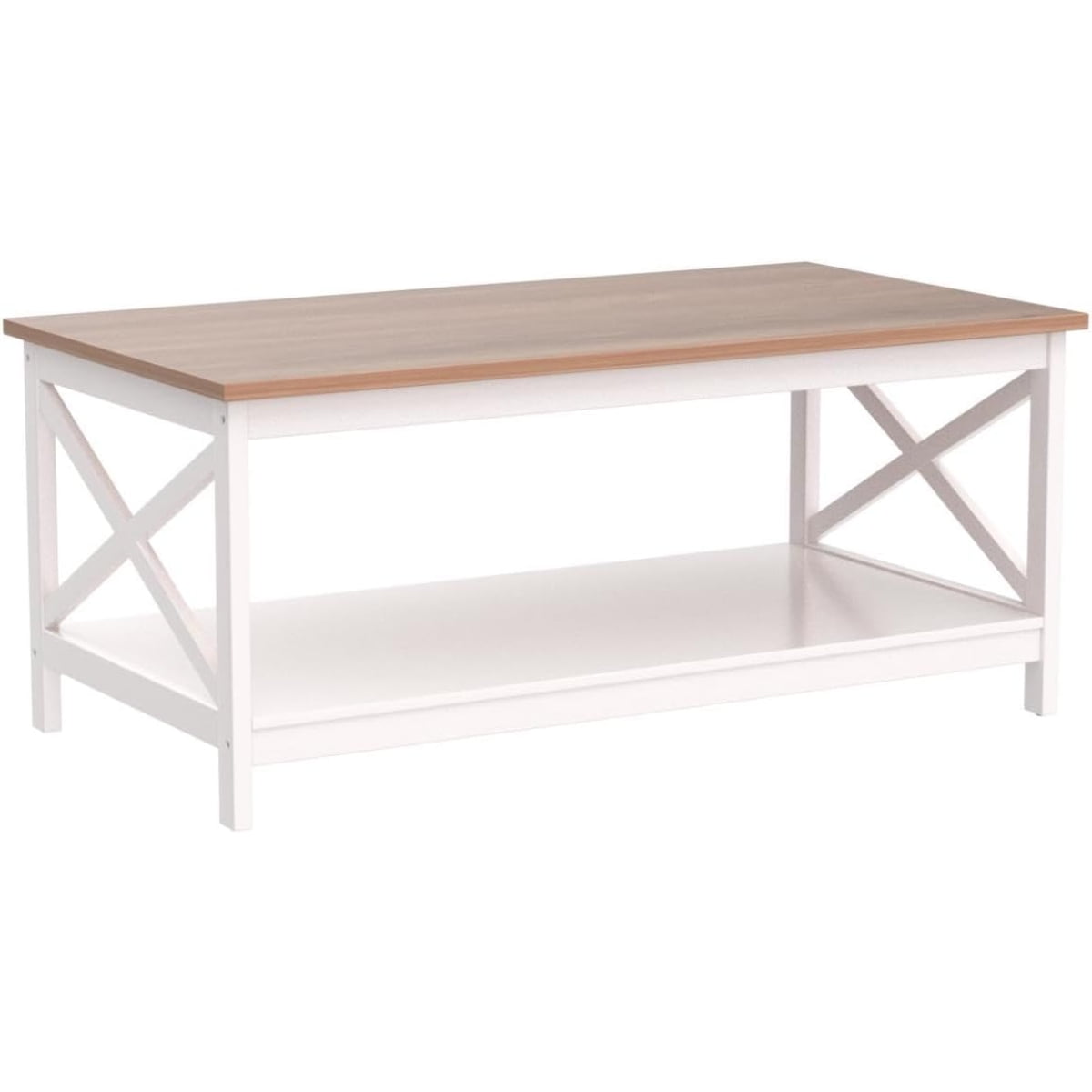 Casa Vinte - Mesa De Centro Rectangular Blanca Madera Vittoria