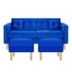 thumbnail image 1 of Sofa New Retro 3C + 2 Pouf Felpa 05 Azul Rey, 1 of 6