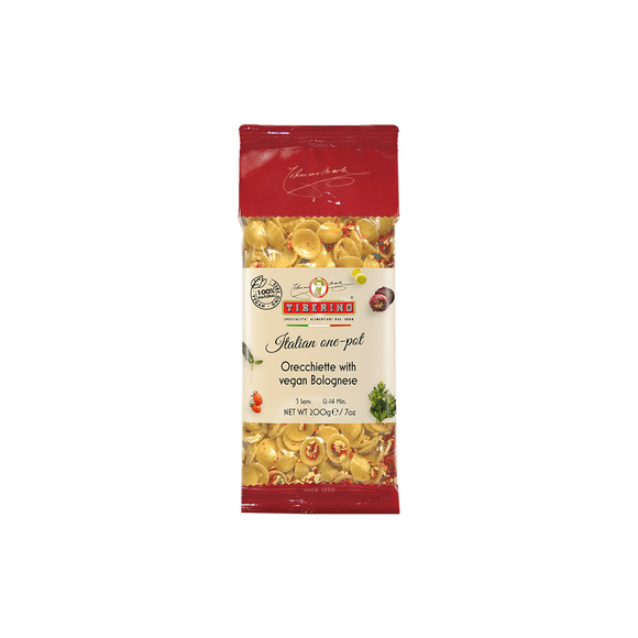 Pasta Orecchiette Boloñesa Vegana Tiberino 1 x 200 gr