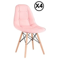 Moadchile - Pack 4 Sillas Capitone Rosas