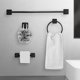 thumbnail image 2 of Set de herrajes para baño Bluebyrne, negro mate, 4 piezas, 2 of 7