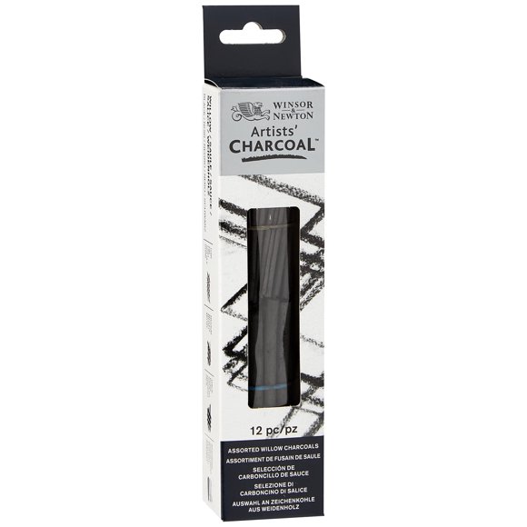 Carboncillos de sauce para artistas Winsor & Newton, 12 piezas
