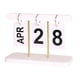 thumbnail image 1 of Calendario de escritorio, página giratoria, calendario con tapa, calendario de mesa independiente para el hogar, oficina, decoración de granj Blanco, 1 of 5