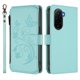 thumbnail image 2 of Funda Cartera Mariposa para [Xiaomi Poco M7 4G] con Soporte y Cremallera Verde menta, 2 of 6