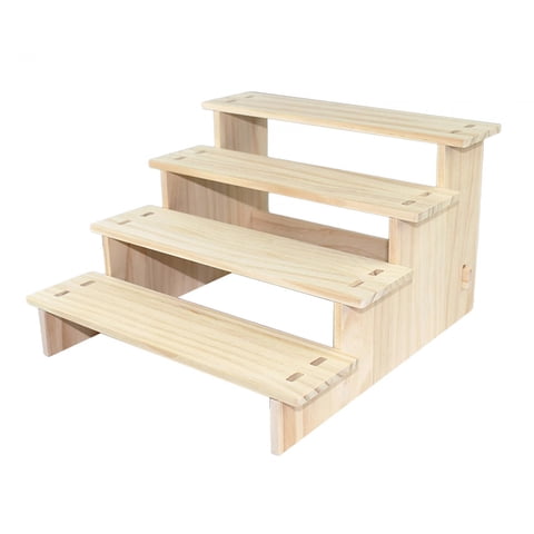 Ioensy - Soporte Elevador De Exhibición De Madera, Accesorios De Escaparate Decorativo Para Esculturas, Figuras, Hogar, 4 Capas, 40Cm