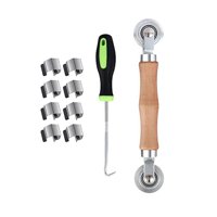 Magideal - Herramienta Rodante De Pantalla De Reparación De Pantalla De Puerta De Ventana, Rueda De Rodamiento De Acero Con 8 Clips De Instalación De Pantalla, G