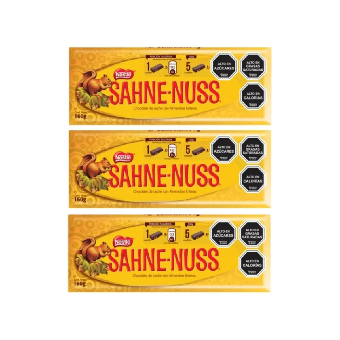 Pack X3 Chocolate Sahne Nuss 160G