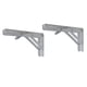 thumbnail image 1 of 2 piezas de soportes de estante plegables DIY Hardware para el hogar Soporte de pared de metal Soporte de estante plegable Triángulo Soporte plegable , Blanco 18 pulgadas, 1 of 5