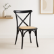 thumbnail image 2 of Silla Crossback Madera Rattan Negra, 2 of 7